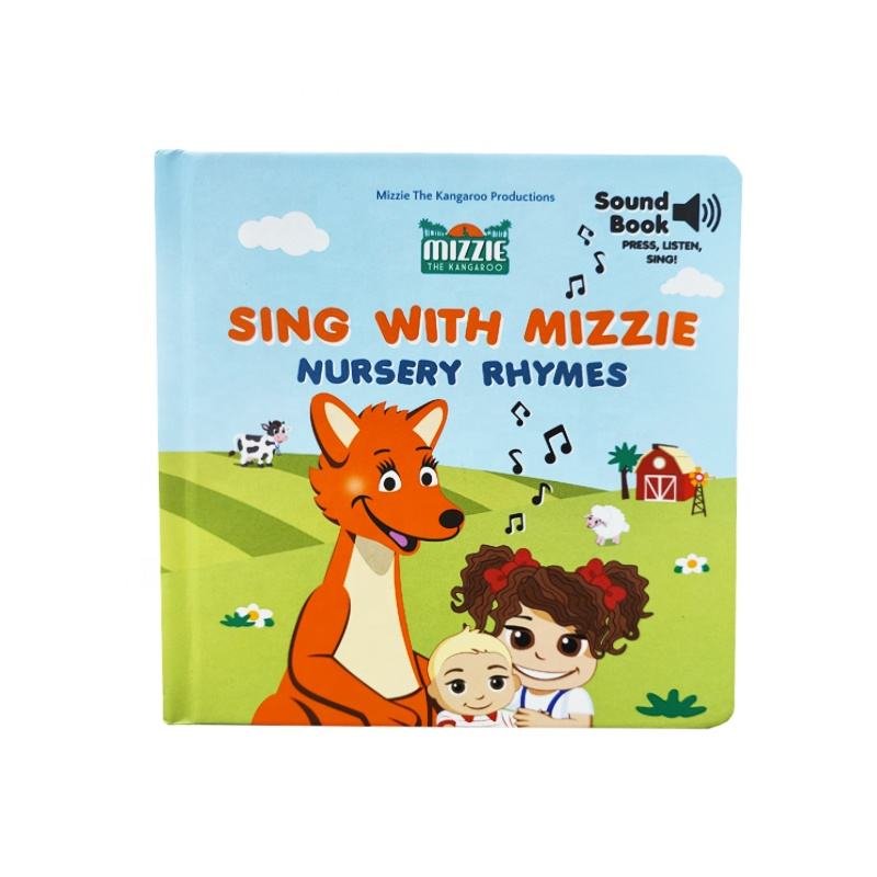 OEM Custom Sound Board Book for Kid Offset Printing Service Hard Cover Children Early Learning Story Audio Music Book With Sound