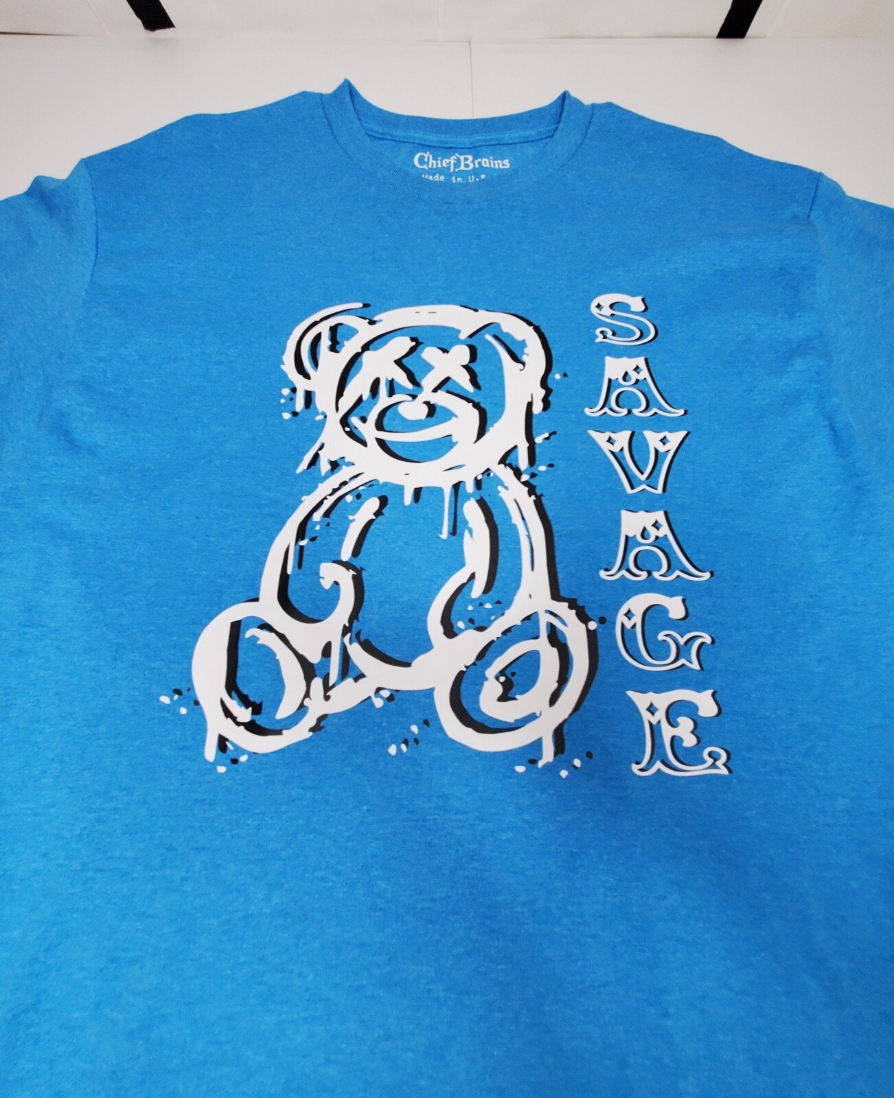 ChiefBrains Apparel Limited Edition Savage Teddy Bear T Shirt Mens Cotton New